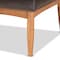 Baxton Studio Riordan Mid-Century Dark Brown Faux Leather and Walnut Brown Finished Wood 3-PC Dining Nook Set 186-11358-9305-Zoro - alternate 7